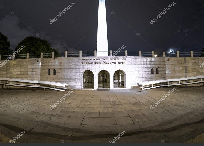 Obelisco Sao Paulo Brazil April 2018 Obelisk Ibirapuera Park Night Sao ... photo