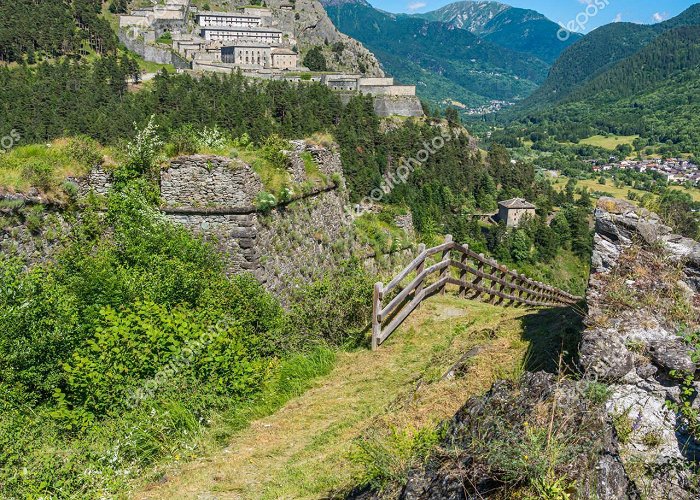 Fenestrelle Fortress Scenic Sight Ancient Fenestrelle Fortress Forte Fenestrelle ... photo