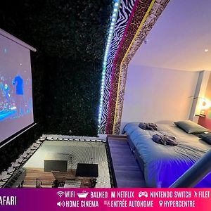 Capsule Safari - Jacuzzi - Nintendo Switch - Netflix & Home Cinema - Pouf Geant - Filet Suspendu Douai Exterior photo